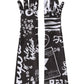 Dolce & Gabbana Black White DG Logo Elbow Length Mitten Gloves