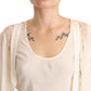 Twinset Off White Tank Lace Trim Cardigan Women Blouse Tops