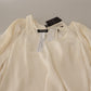 Twinset Off White Tank Lace Trim Cardigan Women Blouse Tops