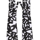 Dolce & Gabbana Black White DG Logo Elbow Length Mitten Gloves