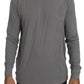 Scervino Street Cotton Gray Round Neck Pullover Top Sweater Mens Sweater