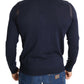Karl Lagerfeld Wool Blue Full Button Cardigan Mens Top Sweater Mens Sweater