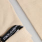Dolce & Gabbana Beige Wool Fingerless Elbow Length Women Gloves