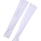 Dolce & Gabbana White Nylon Fingerless Elbow Length Women Gloves