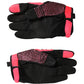 Dolce & Gabbana Black Pink Crystal Wrist Length Mitten Gloves