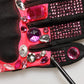 Dolce & Gabbana Black Pink Crystal Wrist Length Mitten Gloves