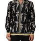 Dolce & Gabbana Black Silk Pin Up Printed Button Down Shirt