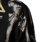 Dolce & Gabbana Black Silk Pin Up Printed Button Down Shirt