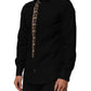 Dolce & Gabbana Black DG Cotton Collared MARTINI Dress Shirt