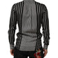 Dolce & Gabbana Black White Stripes Men MARTINI Dress Shirt