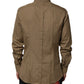 Dolce & Gabbana Brown Cotton Collared Men GOLD Dress Shirt