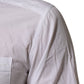 Dolce & Gabbana White Cotton Collared Men GOLD Dress Shirt