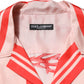Dolce & Gabbana Shirt Red Corals Short Sleeves Button Down
