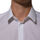 Dolce & Gabbana White Cotton Collared Men MARTINI Dress Shirt