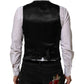 Dolce & Gabbana Black Polyester Dress Formal Waistcoat Vest