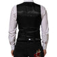Dolce & Gabbana Black Wool Men Dress Formal Waistcoat Vest