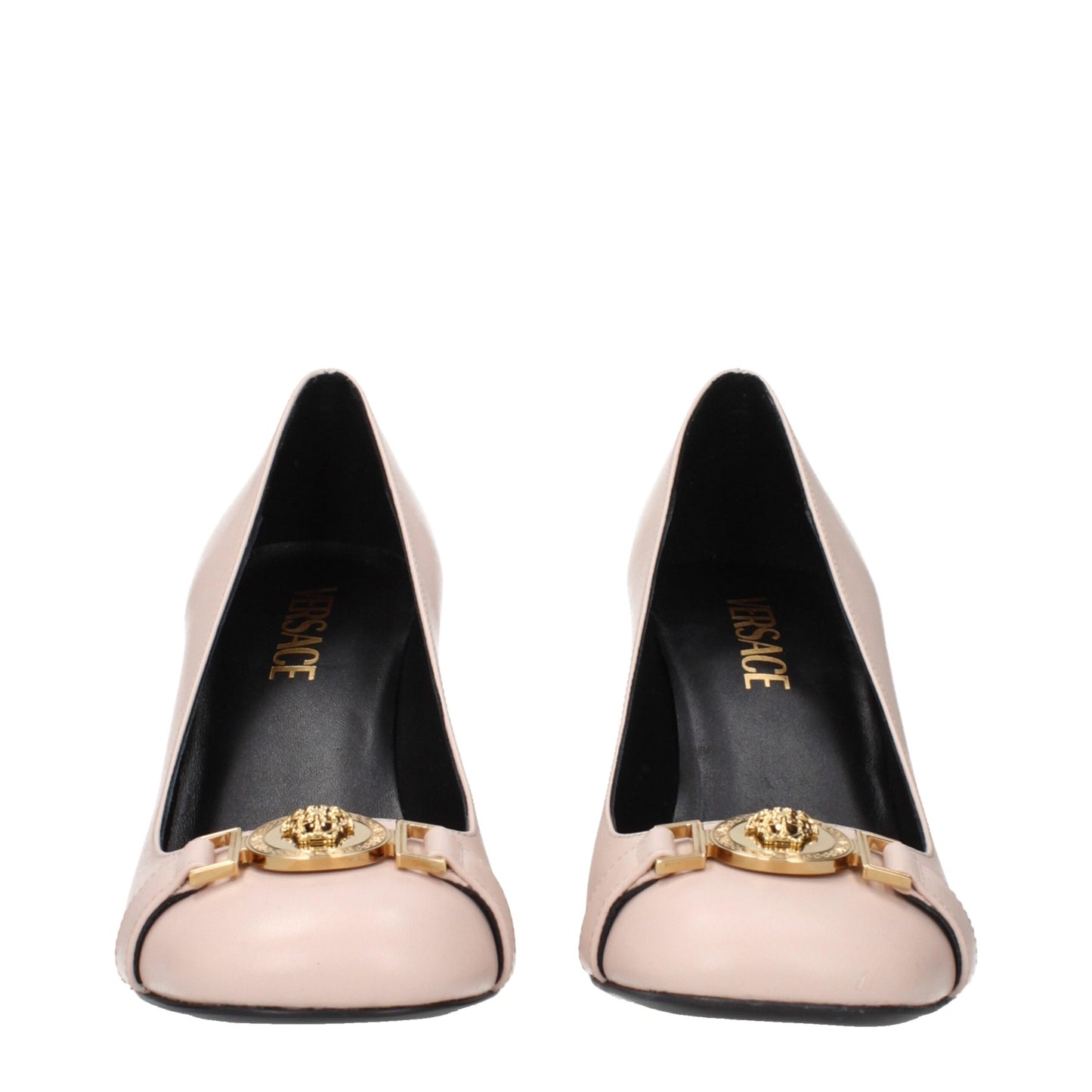Versace Pink Leather High Heel Pumps