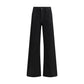 7FOR Black Cotton Flared Jeans