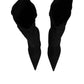 Dolce & Gabbana Black Cotton Stretch High Heels Boots Shoes