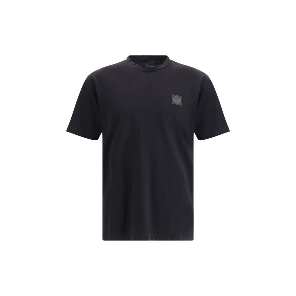 Stone Island Black Cotton T-Shirt Mens T-Shirt