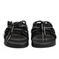 Dolce & Gabbana Black logo print Slides Beachwear Shoes