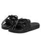 Dolce & Gabbana Black logo print Slides Beachwear Shoes