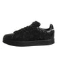 Dolce & Gabbana Black Floral Lace Low Top Sneakers Shoes