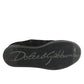 Dolce & Gabbana Black Floral Lace Low Top Sneaker Shoes