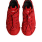 Dolce & Gabbana Red Logo Lace Low Top NS1 Sneakers Shoes