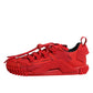 Dolce & Gabbana Red Logo Lace Low Top NS1 Sneakers Shoes