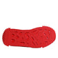 Dolce & Gabbana Red Logo Lace Low Top NS1 Sneakers Shoes