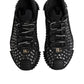 Dolce & Gabbana Shoes Black Embellished Low Top NS1 Sneakers Shoes