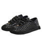 Dolce & Gabbana Shoes Black Embellished Low Top NS1 Sneakers Shoes