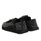 Dolce & Gabbana Shoes Black Embellished Low Top NS1 Sneakers Shoes
