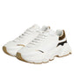 Dolce & Gabbana White Gold Daymaster Low Top Sneakers Shoes