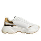 Dolce & Gabbana White Gold Daymaster Low Top Sneakers Shoes