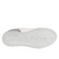 Dolce & Gabbana White Gray Low Top Leather Sneaker Shoes