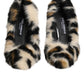 Dolce & Gabbana Brown Fur Leopard High Heels Pumps Shoes