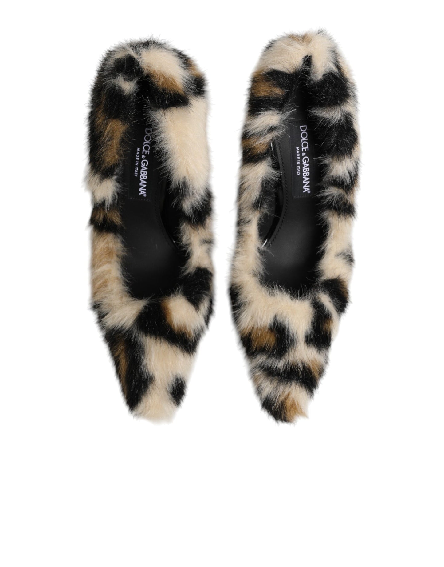 Dolce & Gabbana Brown Fur Leopard High Heels Pumps Shoes