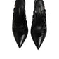 Dolce & Gabbana Leather High Heels Slingback Shoes