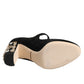 Dolce & Gabbana Black Embellsihed High Heels MARY JANES Shoes