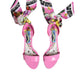 Dolce & Gabbana Pink Leather High Heels Sandals Shoes
