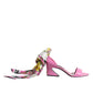 Dolce & Gabbana Pink Leather High Heels Sandals Shoes