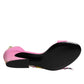 Dolce & Gabbana Pink Leather High Heels Sandals Shoes