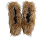 Dolce & Gabbana Brown Fur Leather High Heels Pumps Shoes
