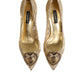 Dolce & Gabbana Gold Taormina Lace DEVOTION Pumps  Shoes