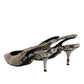 Dolce & Gabbana Multicolor Leather Heels Slingback  Shoes