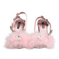 Dolce & Gabbana Pink Sequined Ankle Strap Sandals Shoes