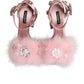 Dolce & Gabbana Pink Crystal Fur Embellished Sandals Shoes