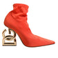 Dolce & Gabbana Orange DG Logo Heels Ankle Boots Shoes